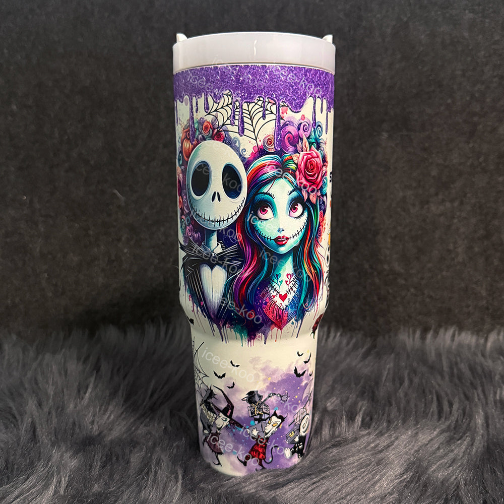 Vaso de 40oz con costuras que brillan en la oscuridad