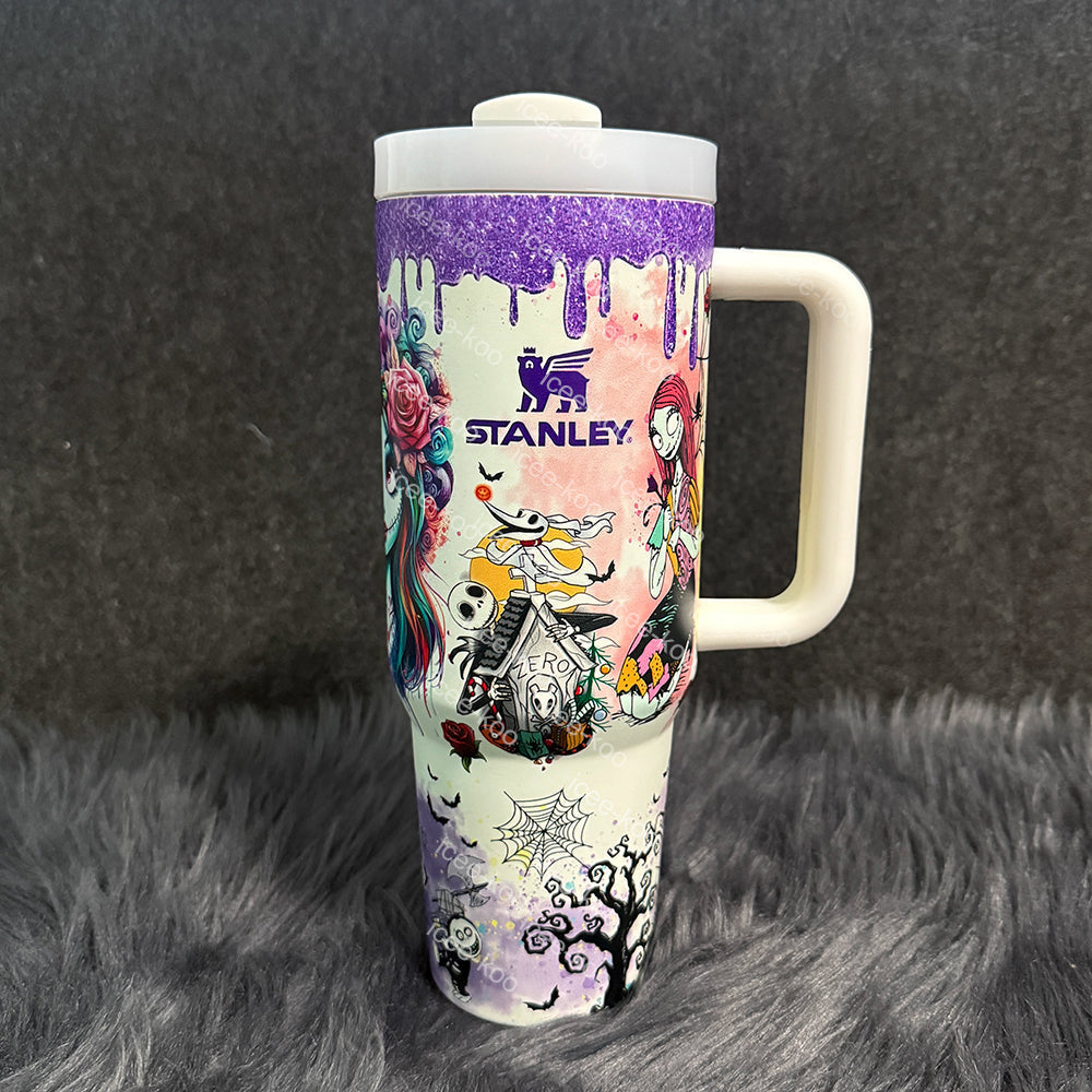 Vaso de 40oz con costuras que brillan en la oscuridad