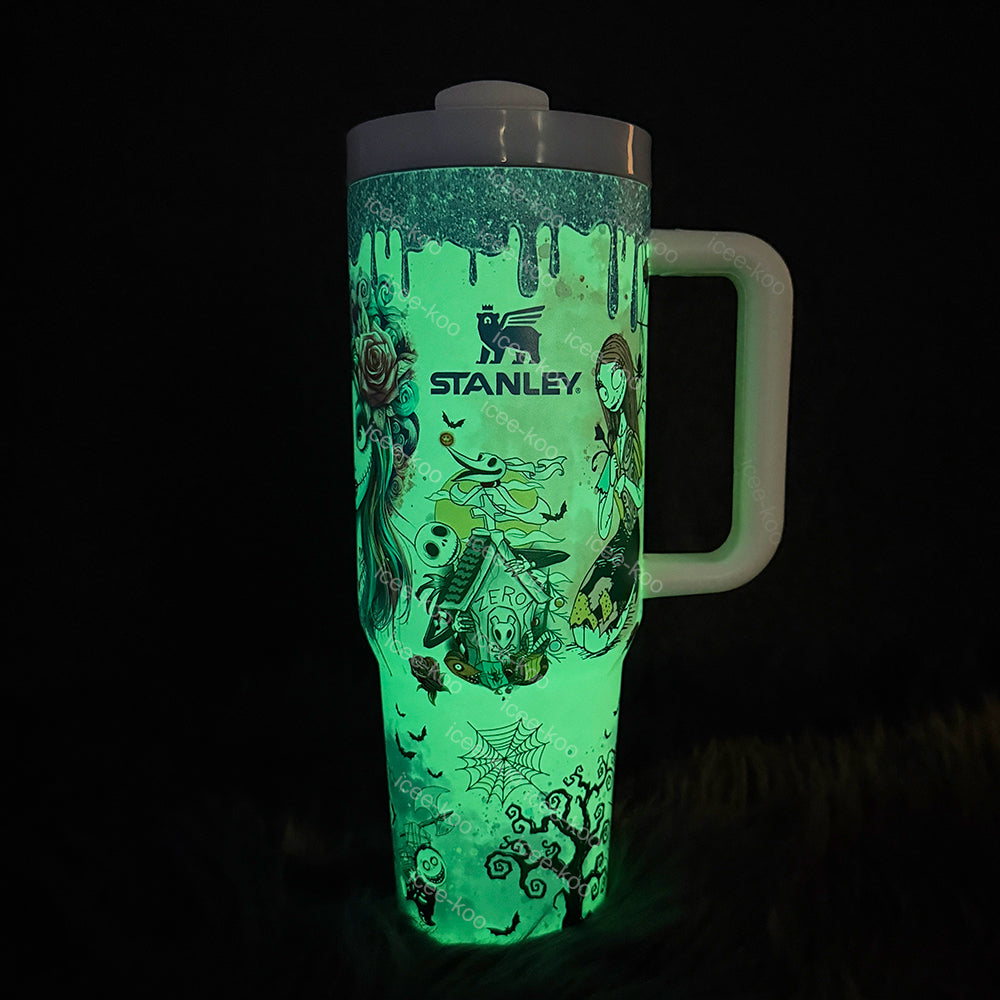 Vaso de 40oz con costuras que brillan en la oscuridad