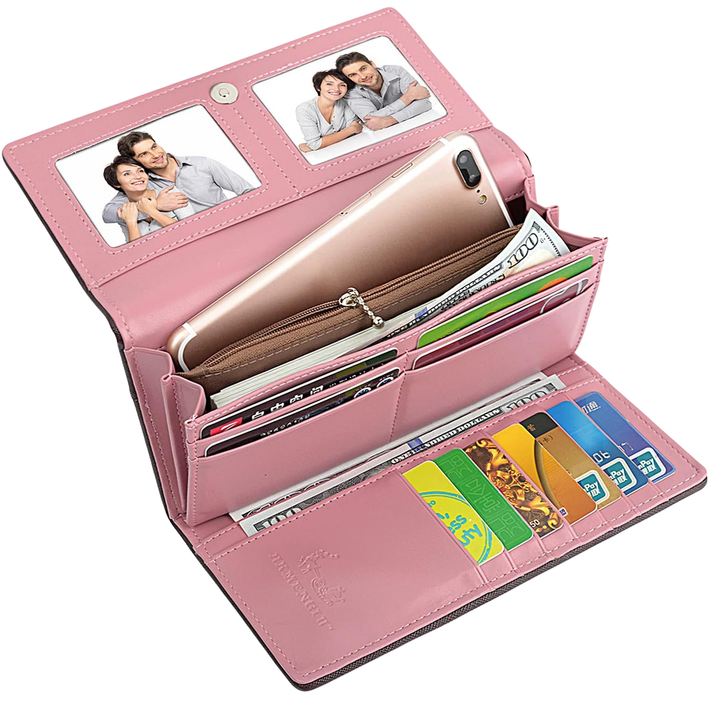 Cartera rosa con lazo