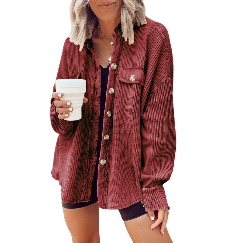 Evina™ chaqueta de punto waffle