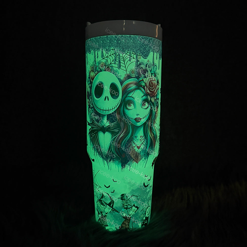 Vaso de 40oz con costuras que brillan en la oscuridad