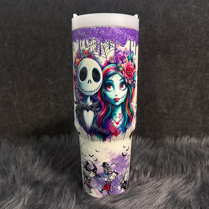 Vaso de 40oz con costuras que brillan en la oscuridad