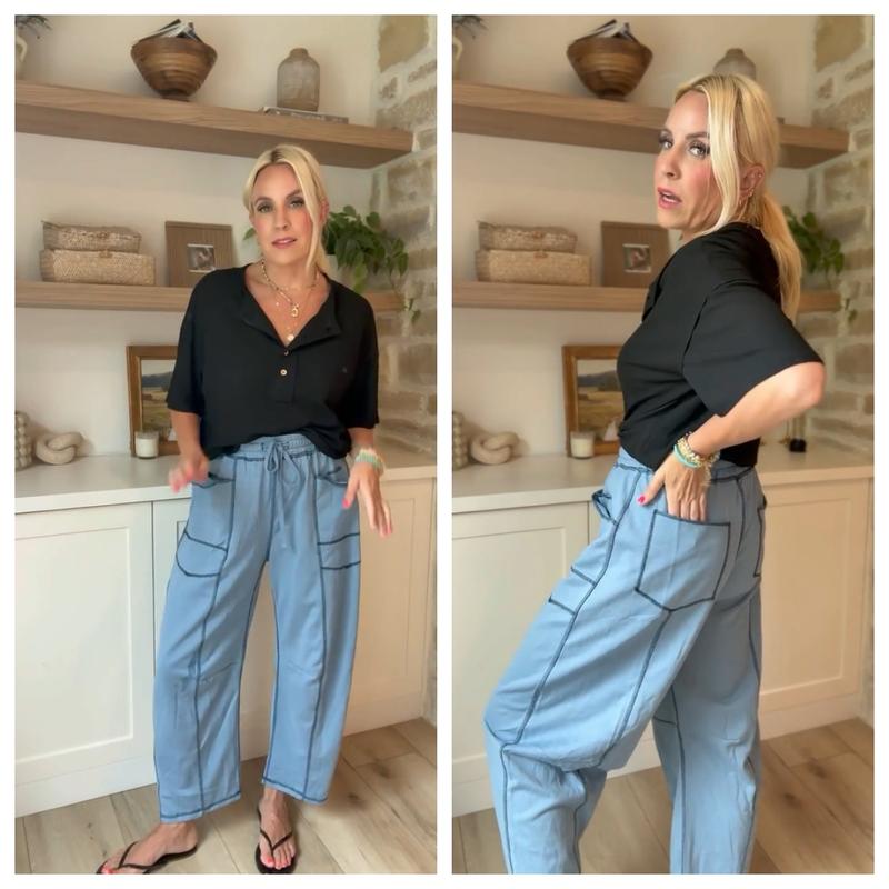 Pantalones de salón tipo barril Evina™