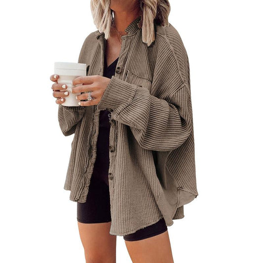 Evina™ chaqueta de punto waffle