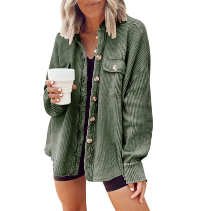 Evina™ chaqueta de punto waffle