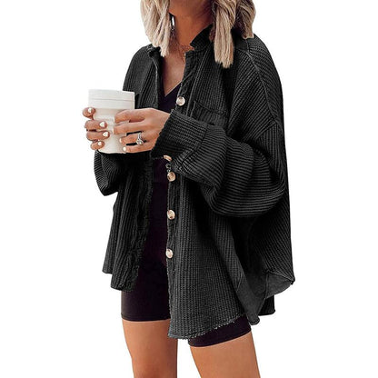 Evina™ chaqueta de punto waffle